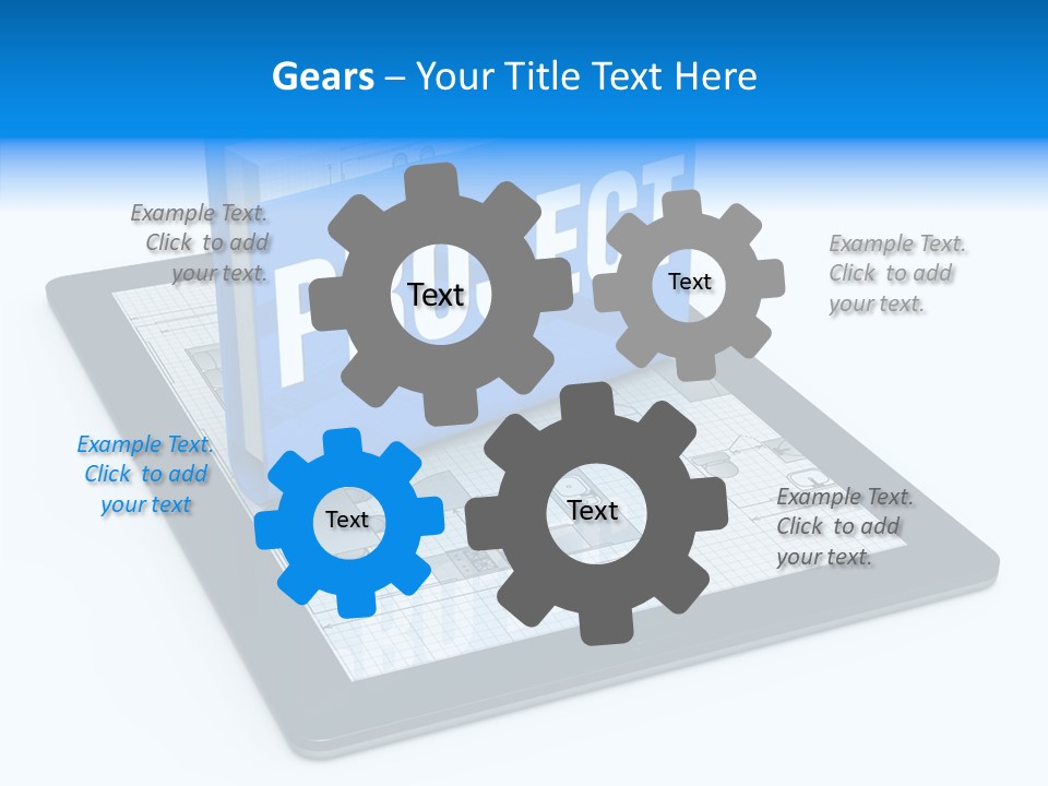 Floor Plan Sale Tablet Pc PowerPoint Template