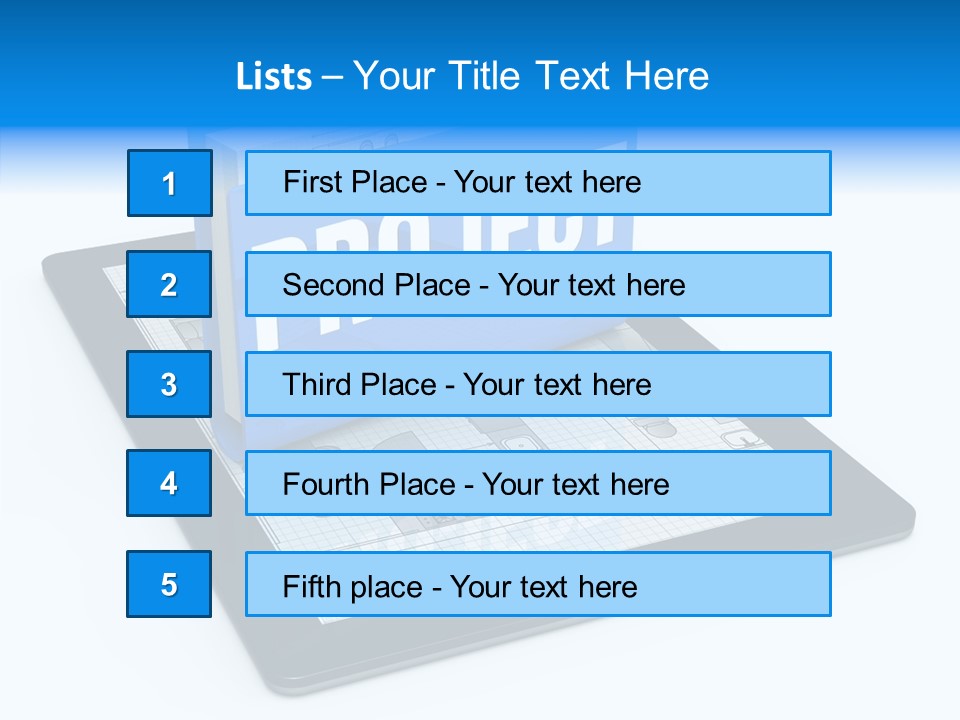 Floor Plan Sale Tablet Pc PowerPoint Template