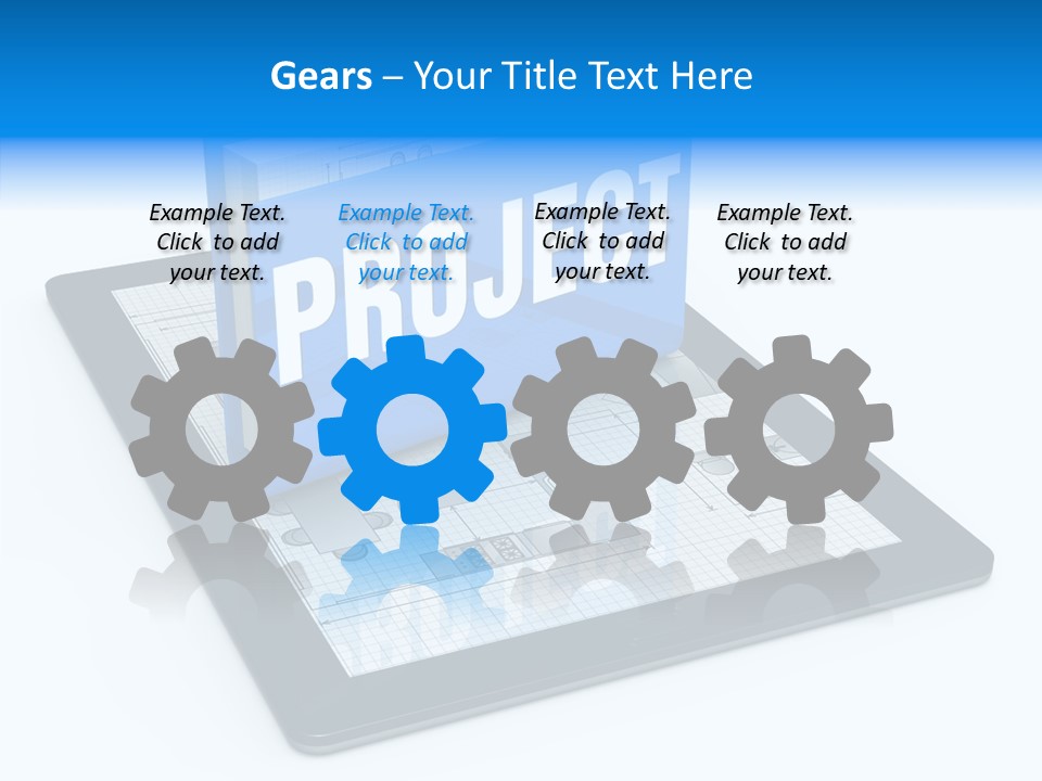 Floor Plan Sale Tablet Pc PowerPoint Template