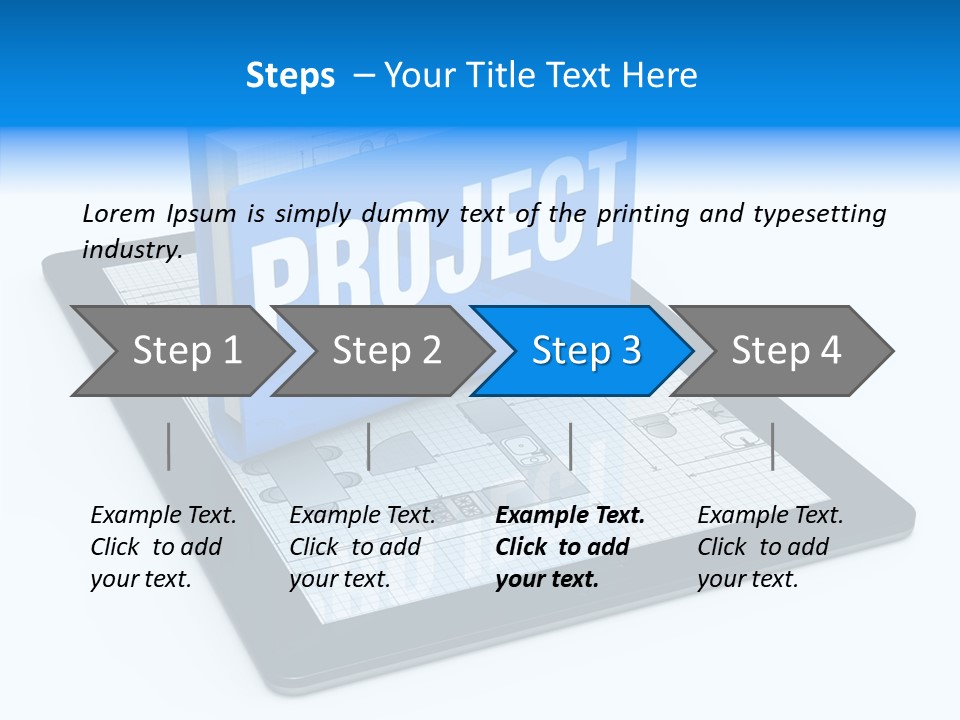 Floor Plan Sale Tablet Pc PowerPoint Template