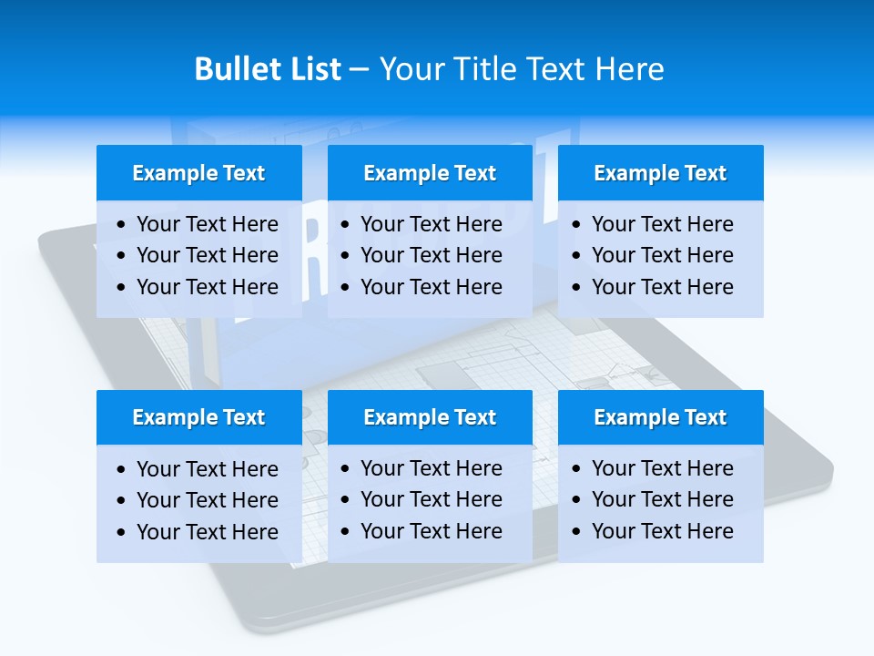 Floor Plan Sale Tablet Pc PowerPoint Template