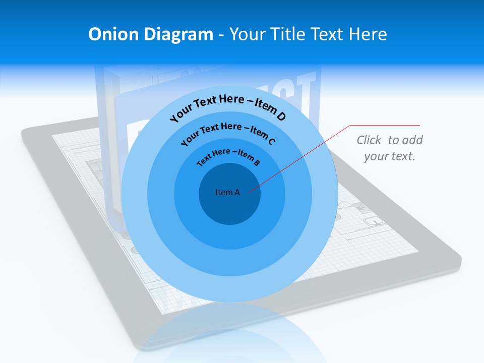 Floor Plan Sale Tablet Pc PowerPoint Template