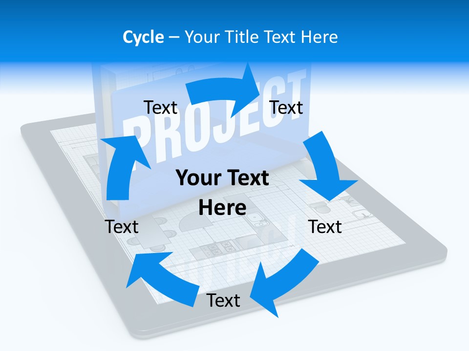 Floor Plan Sale Tablet Pc PowerPoint Template