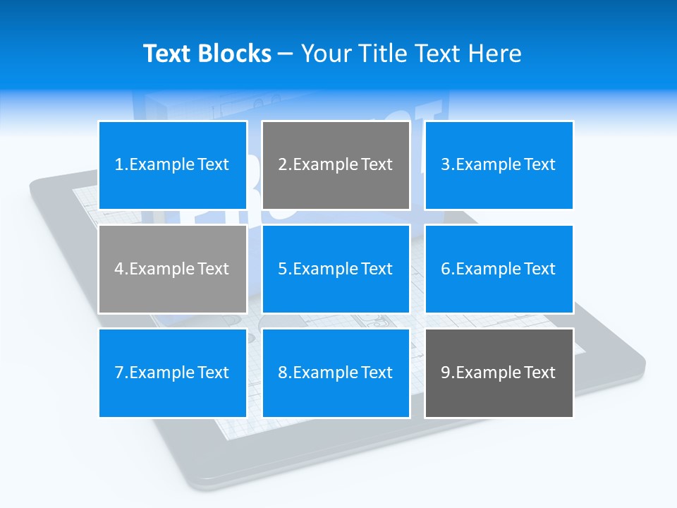 Floor Plan Sale Tablet Pc PowerPoint Template