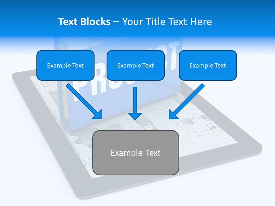 Floor Plan Sale Tablet Pc PowerPoint Template