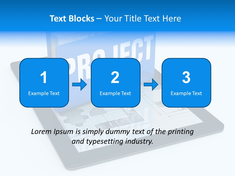 Floor Plan Sale Tablet Pc PowerPoint Template