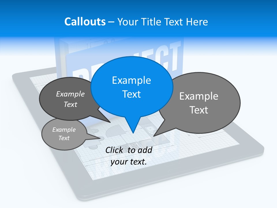 Floor Plan Sale Tablet Pc PowerPoint Template