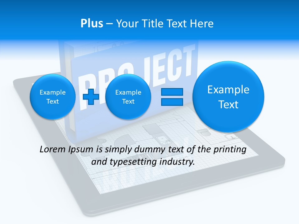 Floor Plan Sale Tablet Pc PowerPoint Template
