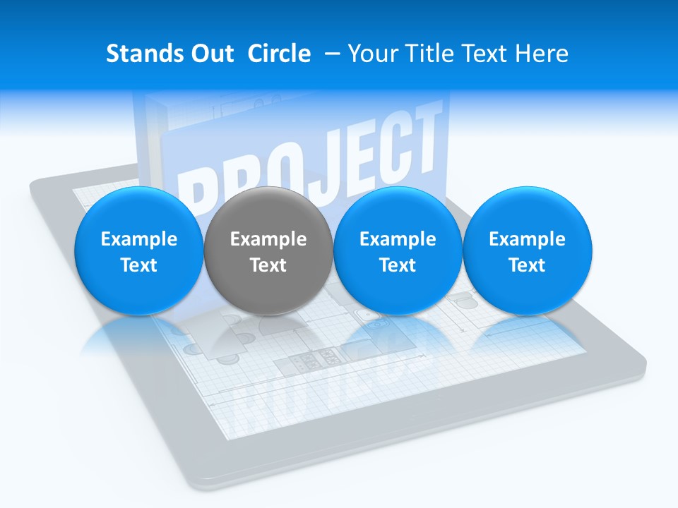 Floor Plan Sale Tablet Pc PowerPoint Template