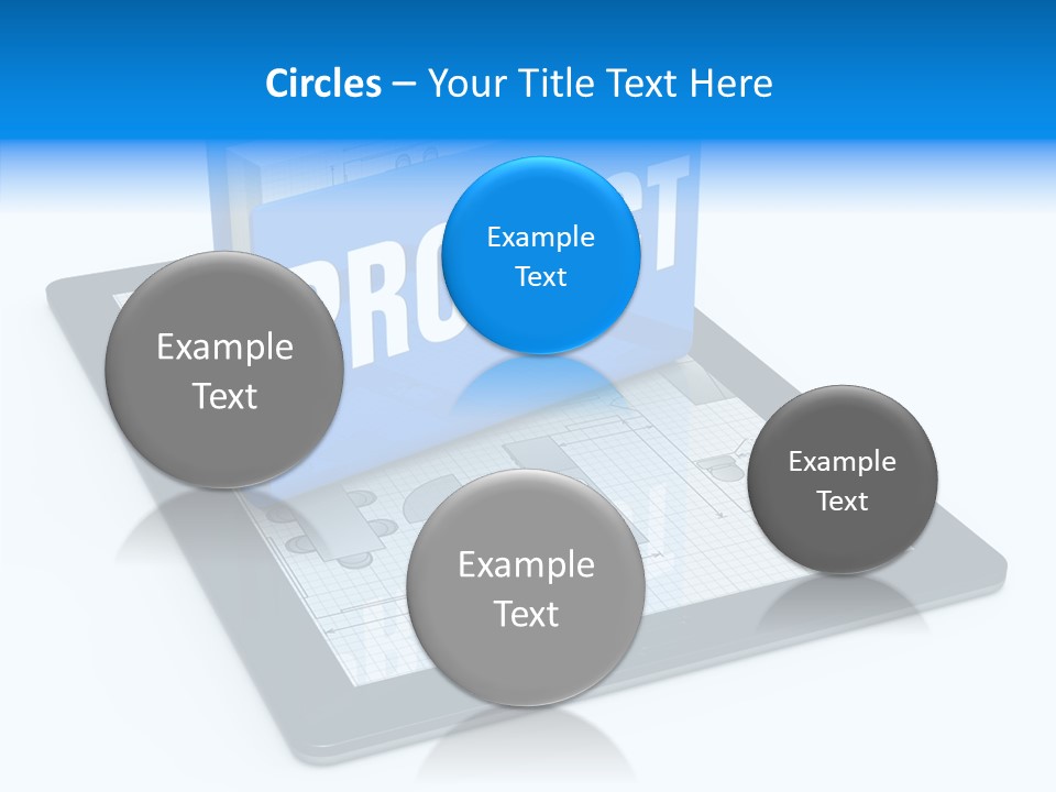Floor Plan Sale Tablet Pc PowerPoint Template
