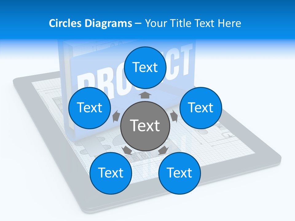 Floor Plan Sale Tablet Pc PowerPoint Template