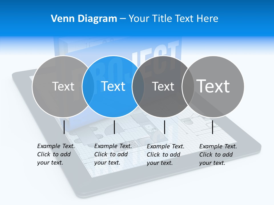 Floor Plan Sale Tablet Pc PowerPoint Template