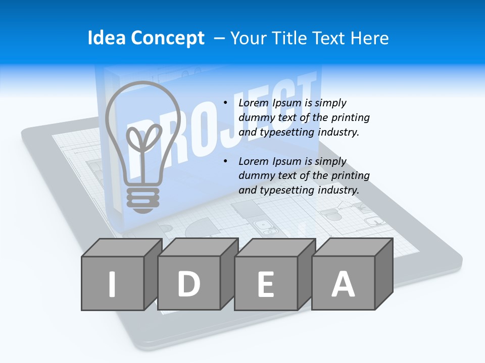 Floor Plan Sale Tablet Pc PowerPoint Template