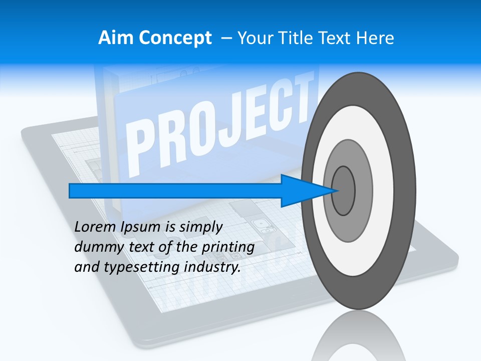 Floor Plan Sale Tablet Pc PowerPoint Template