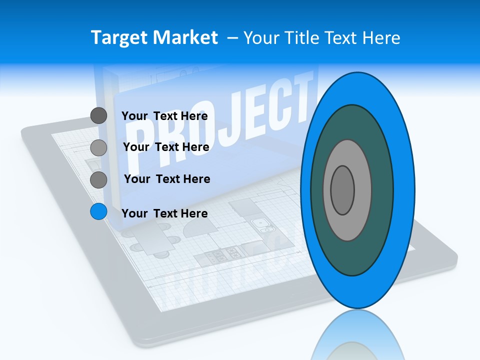 Floor Plan Sale Tablet Pc PowerPoint Template