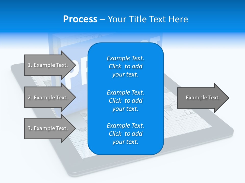 Floor Plan Sale Tablet Pc PowerPoint Template