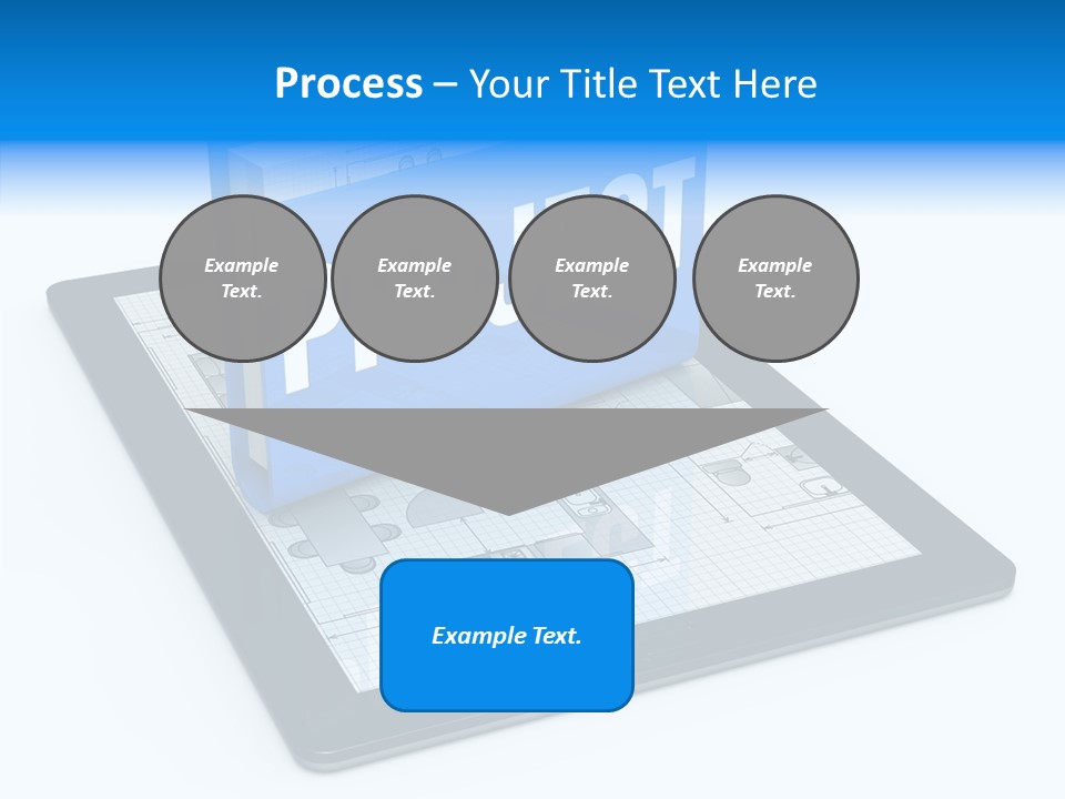 Floor Plan Sale Tablet Pc PowerPoint Template