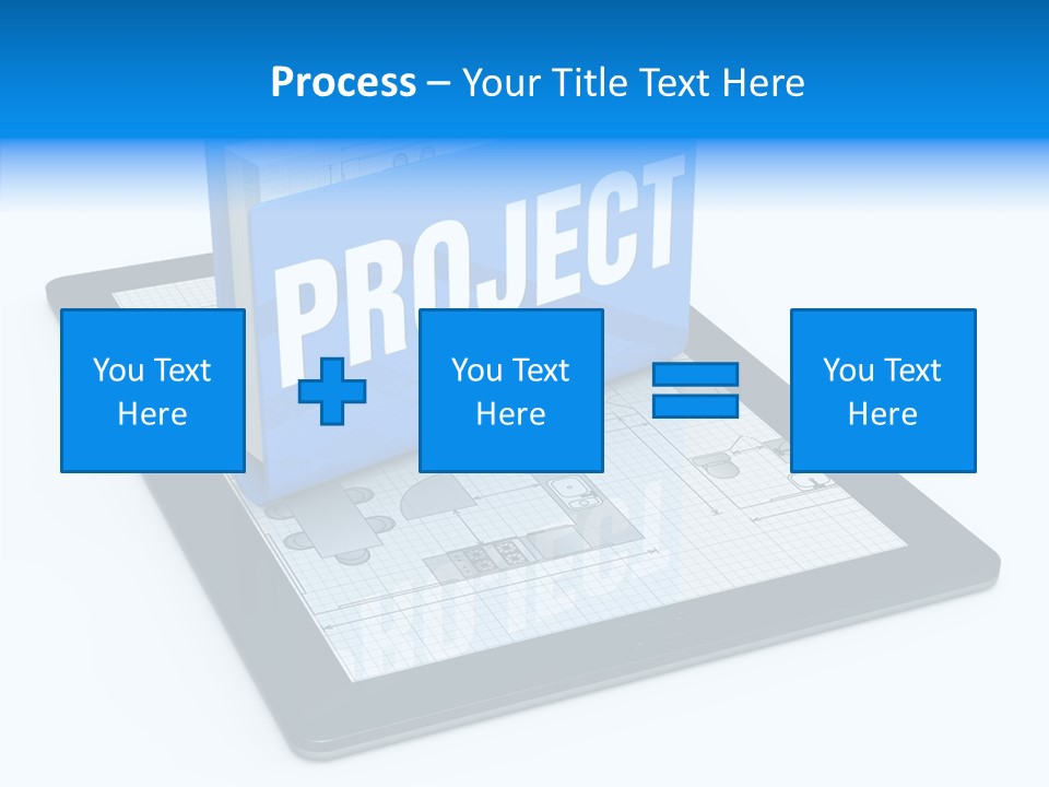 Floor Plan Sale Tablet Pc PowerPoint Template