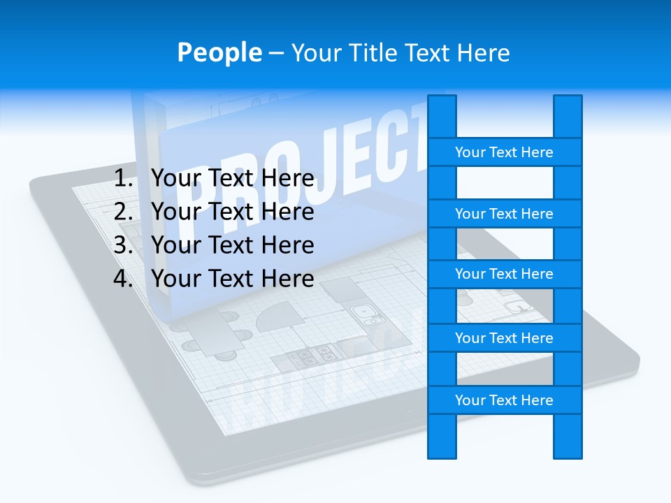 Floor Plan Sale Tablet Pc PowerPoint Template