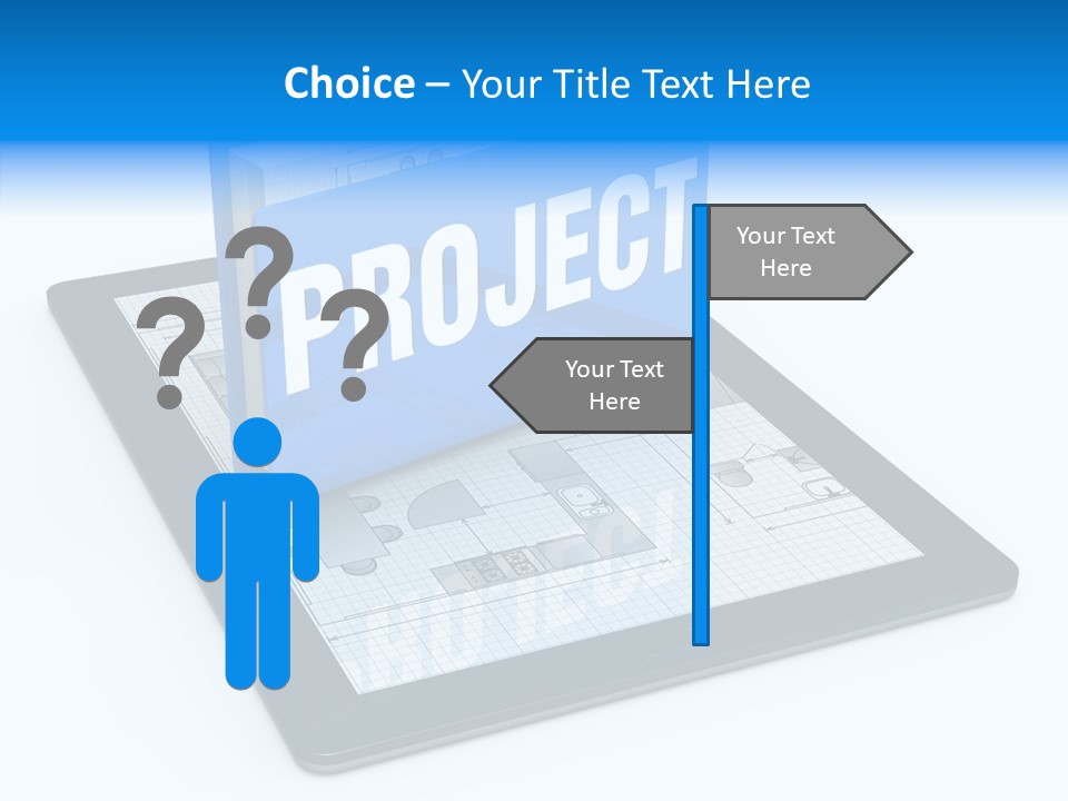 Floor Plan Sale Tablet Pc PowerPoint Template