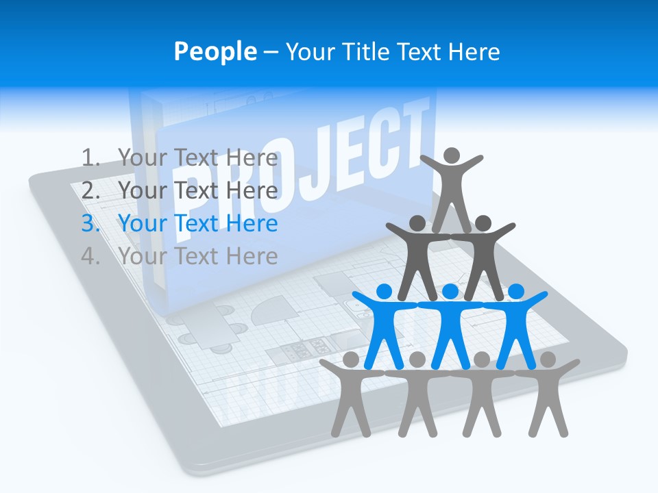 Floor Plan Sale Tablet Pc PowerPoint Template