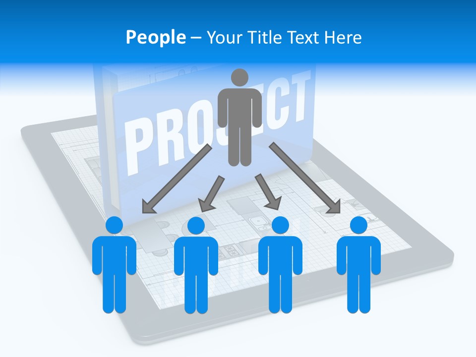 Floor Plan Sale Tablet Pc PowerPoint Template