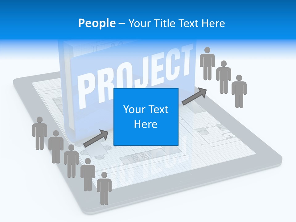 Floor Plan Sale Tablet Pc PowerPoint Template