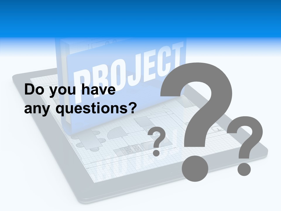 Floor Plan Sale Tablet Pc PowerPoint Template