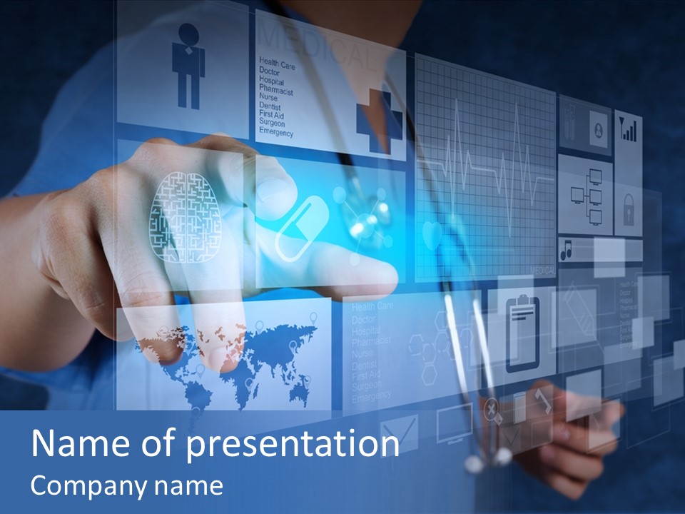 Caucasian Medical Test PowerPoint Template