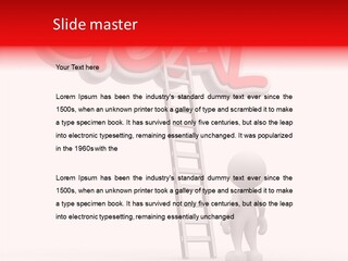 High Conceptual Stairway PowerPoint Template