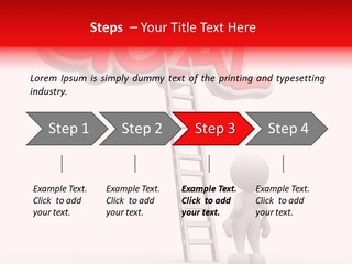 High Conceptual Stairway PowerPoint Template