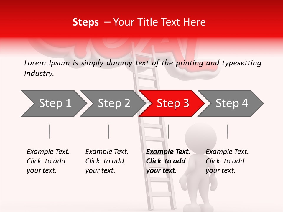 High Conceptual Stairway PowerPoint Template