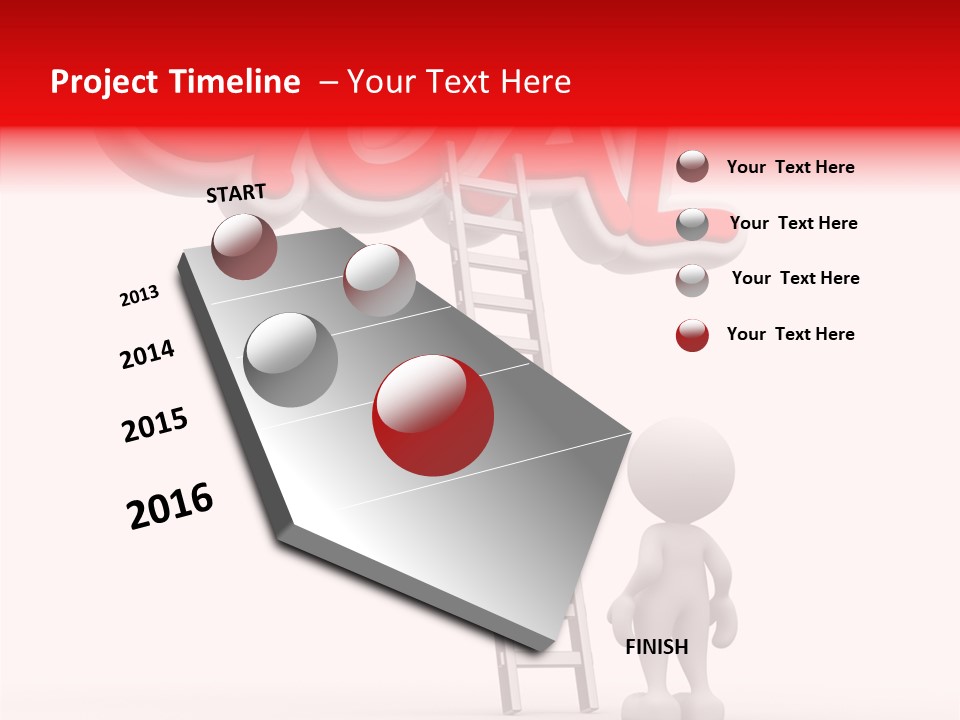 High Conceptual Stairway PowerPoint Template