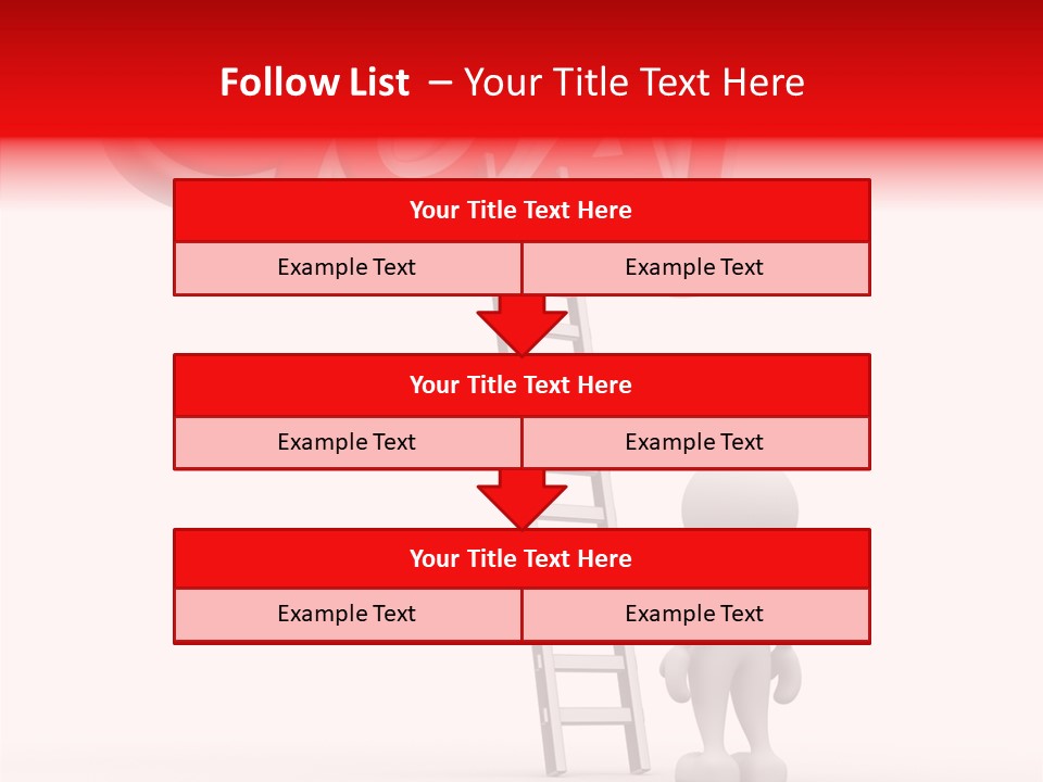 High Conceptual Stairway PowerPoint Template