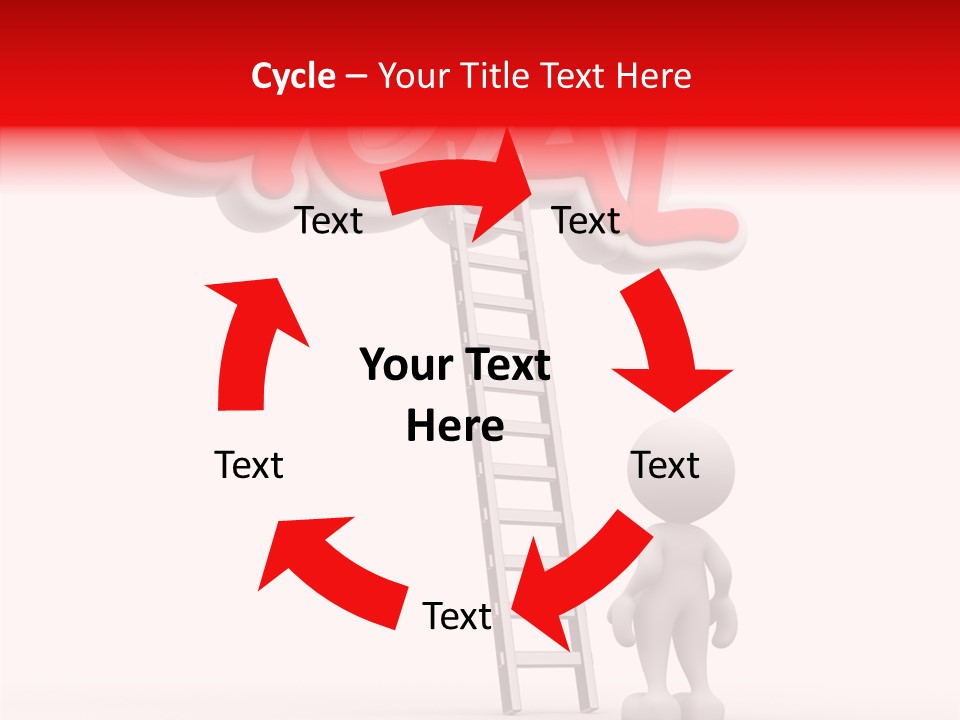 High Conceptual Stairway PowerPoint Template