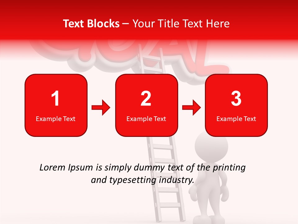 High Conceptual Stairway PowerPoint Template