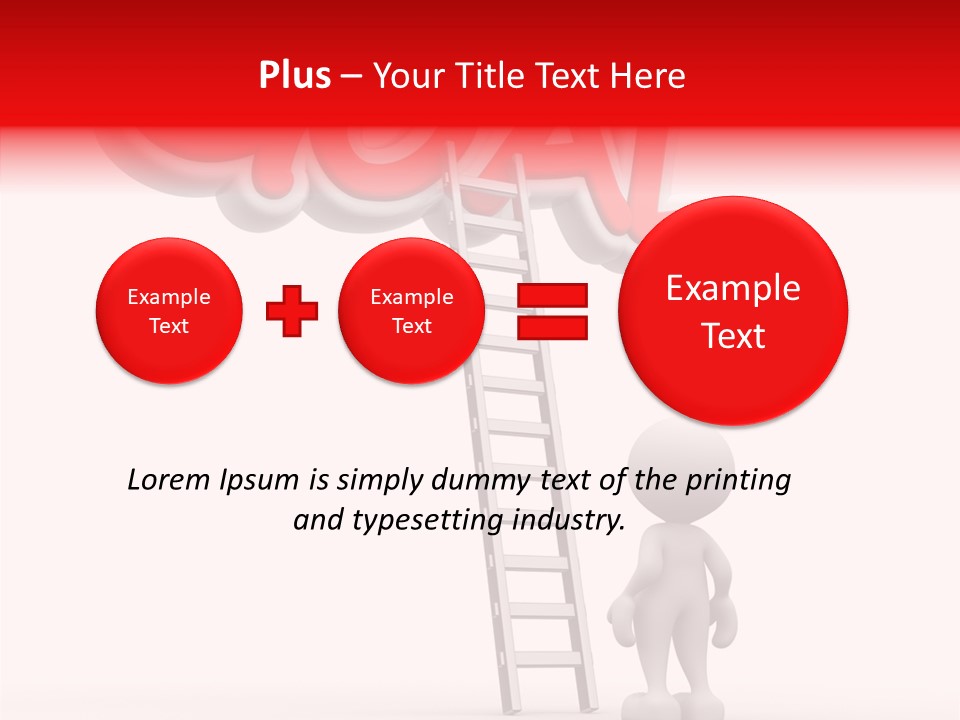 High Conceptual Stairway PowerPoint Template