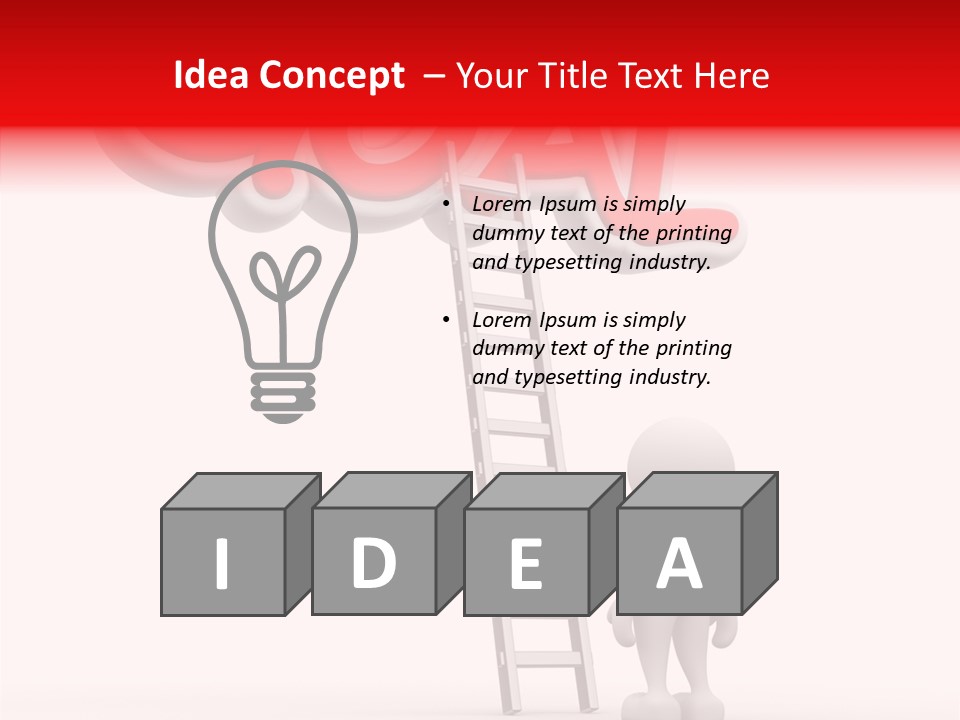 High Conceptual Stairway PowerPoint Template