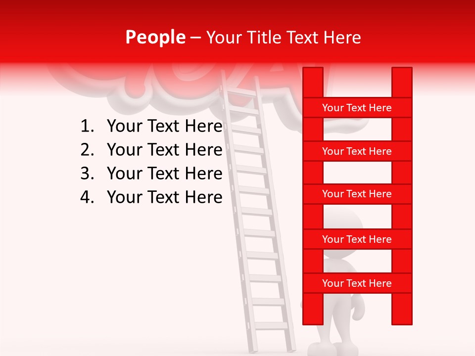 High Conceptual Stairway PowerPoint Template