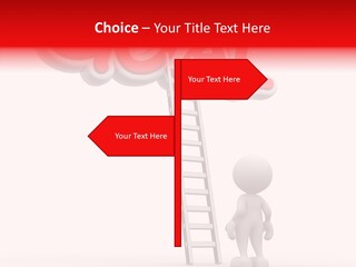 High Conceptual Stairway PowerPoint Template