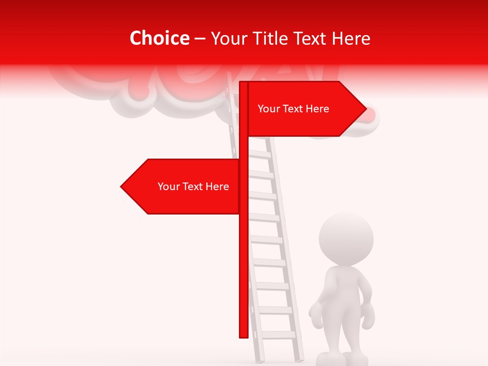 High Conceptual Stairway PowerPoint Template