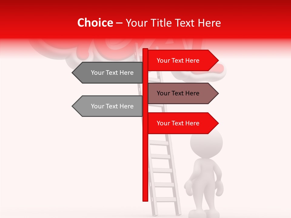 High Conceptual Stairway PowerPoint Template
