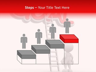 High Conceptual Stairway PowerPoint Template