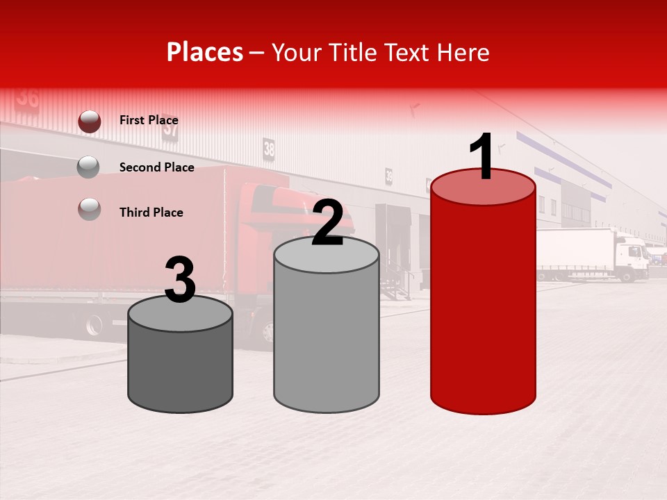 Warehouse Delivery Vehicle PowerPoint Template