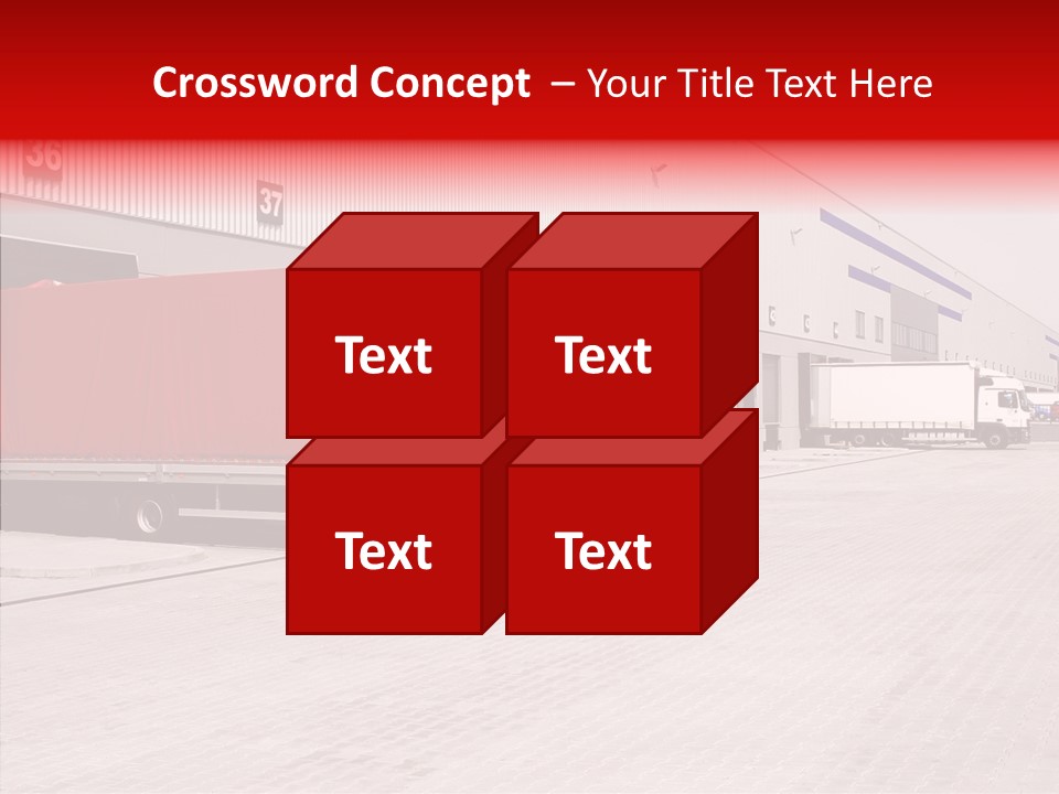 Warehouse Delivery Vehicle PowerPoint Template