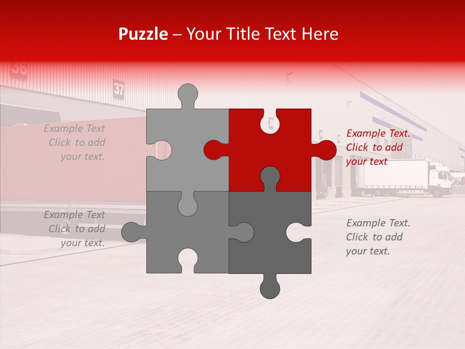 Warehouse Delivery Vehicle PowerPoint Template