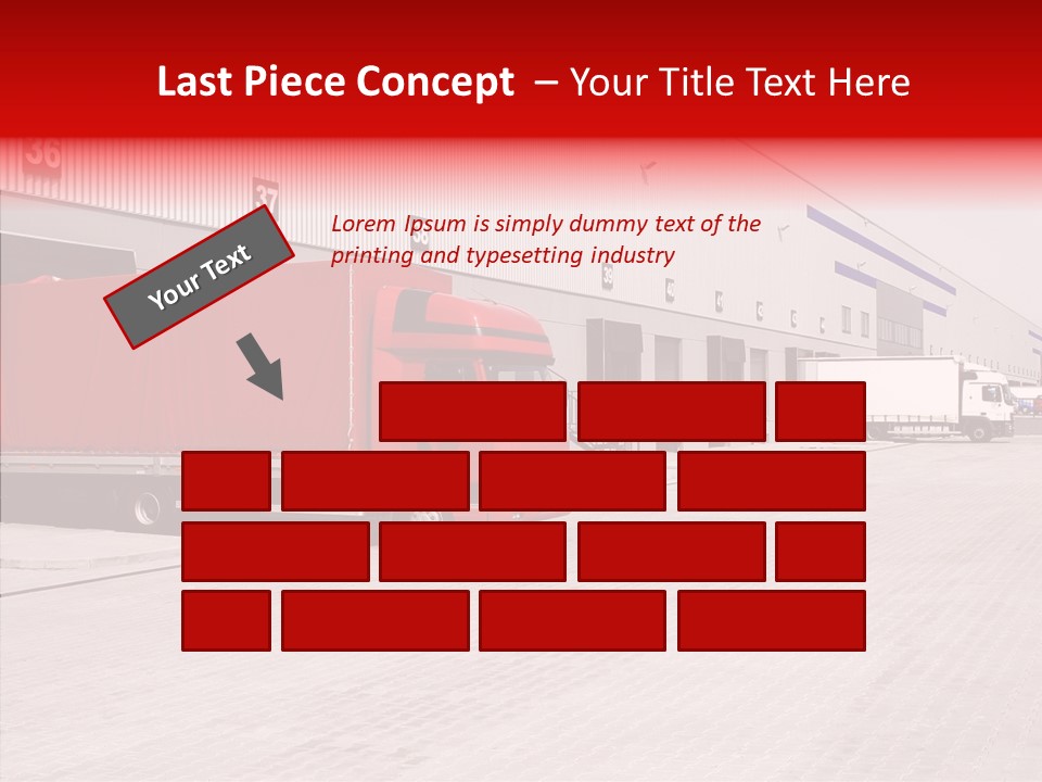 Warehouse Delivery Vehicle PowerPoint Template