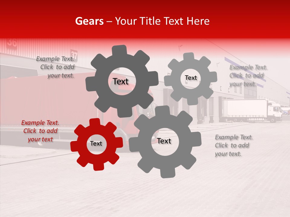 Warehouse Delivery Vehicle PowerPoint Template
