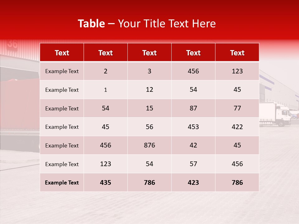 Warehouse Delivery Vehicle PowerPoint Template