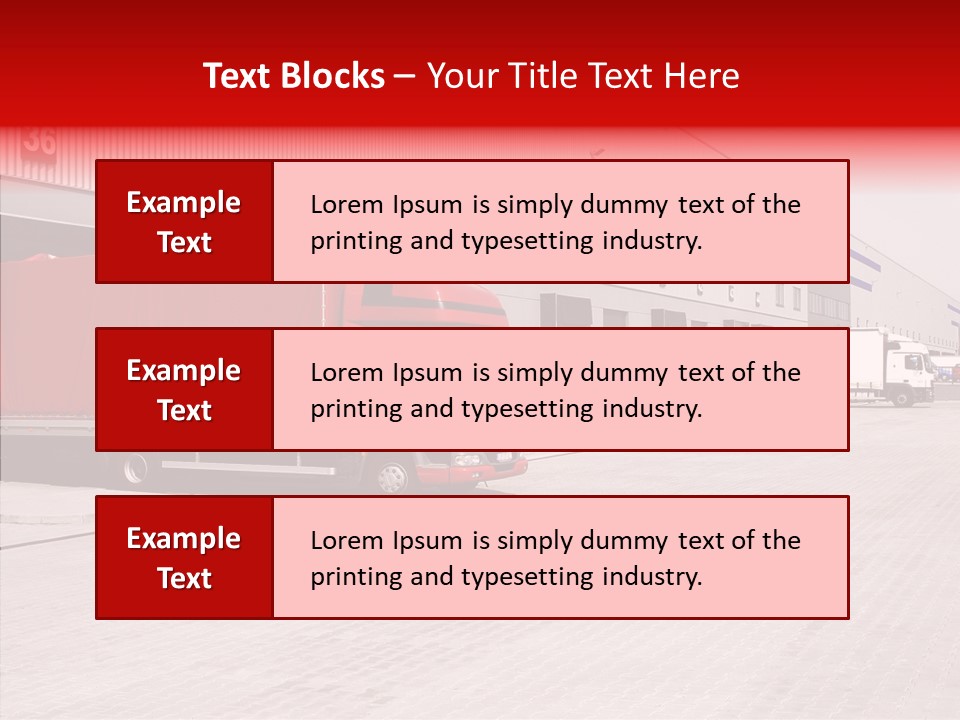 Warehouse Delivery Vehicle PowerPoint Template